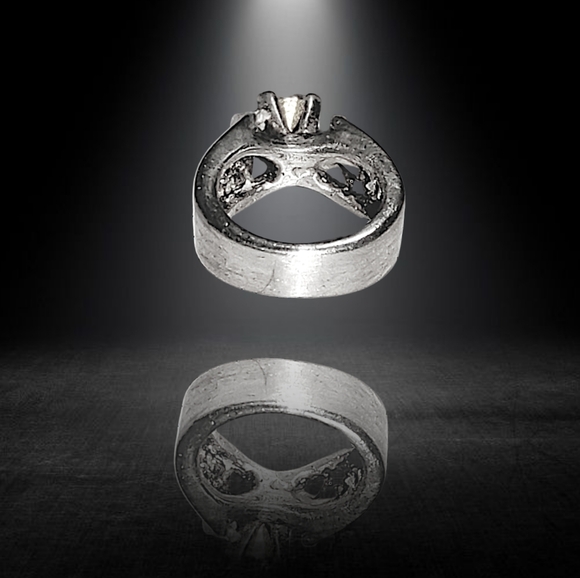 .Milor ~ Tiny Sterling Silver Ring Charm Pendant with CZ - Picture 6 of 6